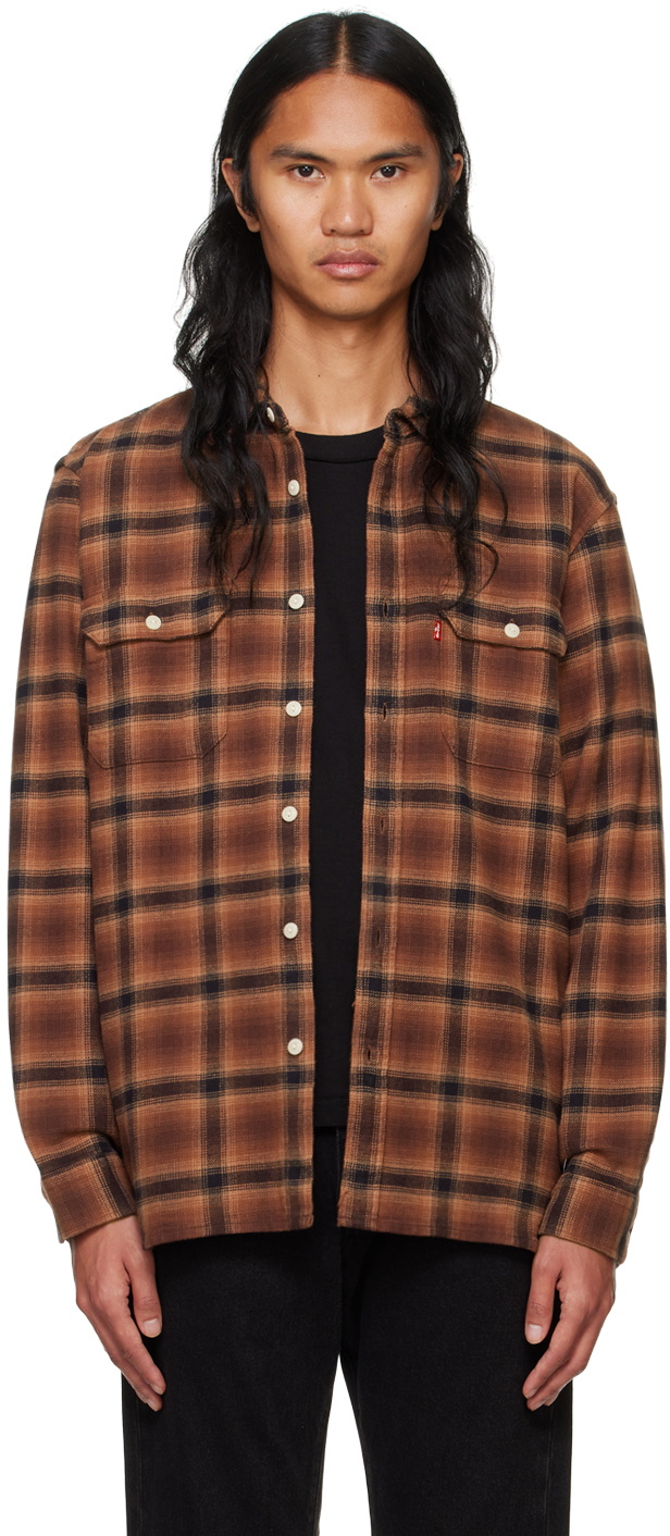 Levi s Brown Jackson Worker Shirt Levi s Red