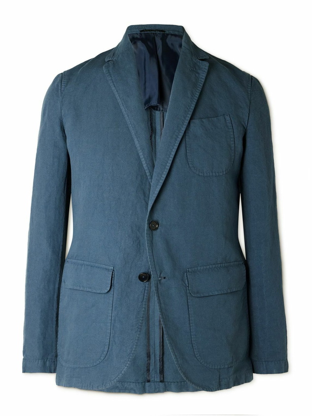 Photo: Sid Mashburn - Butcher Hemp and Cotton-Blend Canvas Blazer - Blue