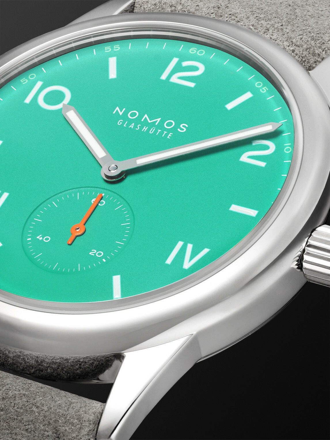 NOMOS Glashütte - Club Campus 38.5 Hand-Wound Stainless Steel and Alcantara® Watch, Ref. No. 726.GB