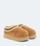 Mou Shearling platform mules
