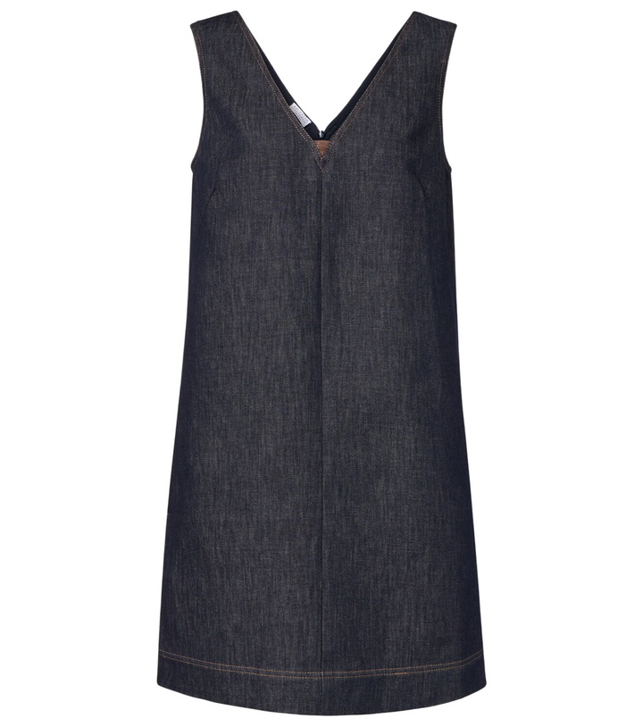 Photo: Brunello Cucinelli Monili cotton twill minidress