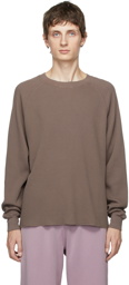 Lady White Co Taupe Thermal Raglan Sleeves T-Shirt