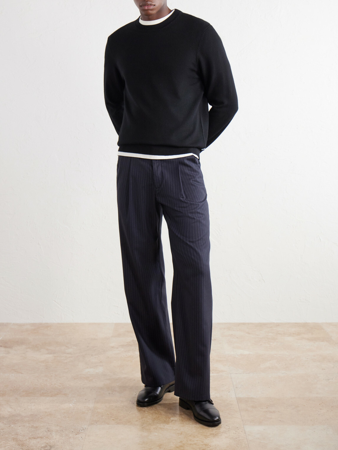 NN07 - Ted 6605 Wool Crewneck Sweater - Black
