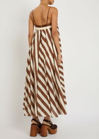 Zimmermann Daylight Striped Cotton Maxi Dress Cream