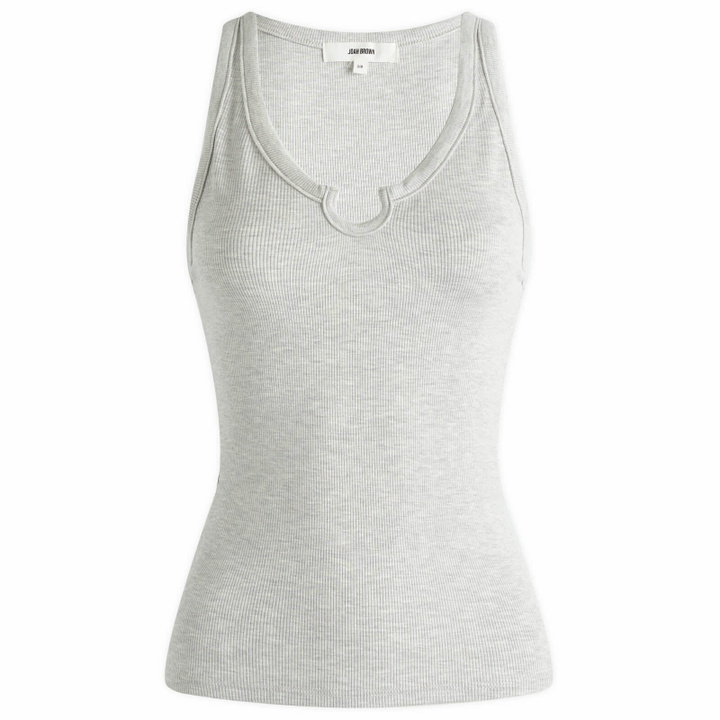 Photo: Joah Brown Women's Henley Tank Top in Pearl Grey