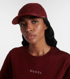 Gucci GG leather baseball cap