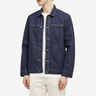 Sunspel Men's Denim Jacket in Denim Rinse Wash