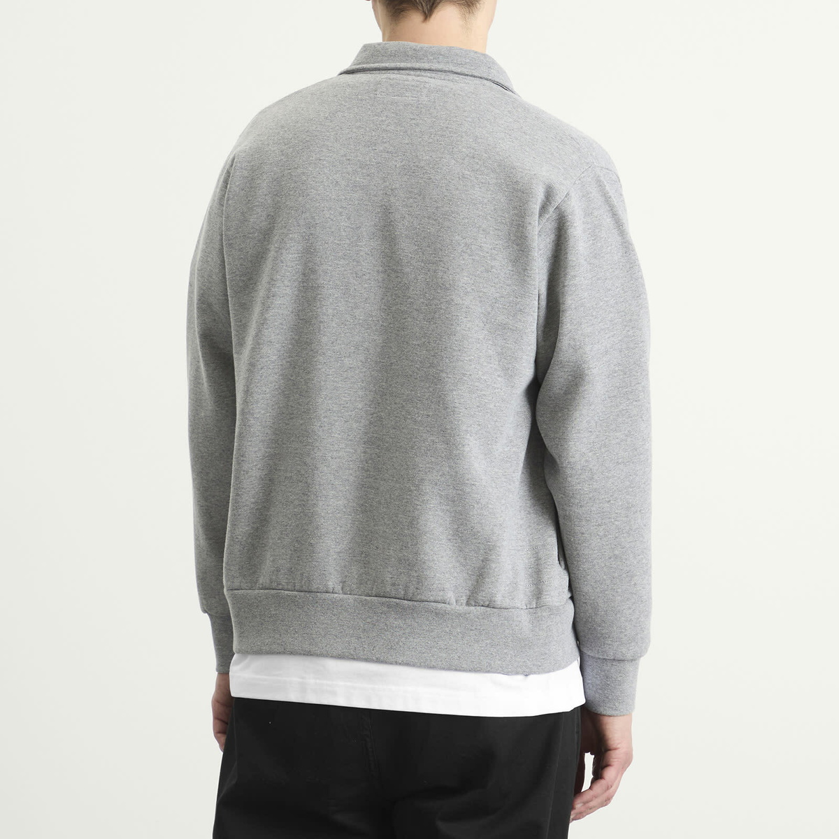 Universal Works Men's TylerZip Sweat Jacket in Grey Marl