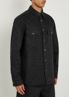 Casablanca Laser Monogram Denim Shirt Black