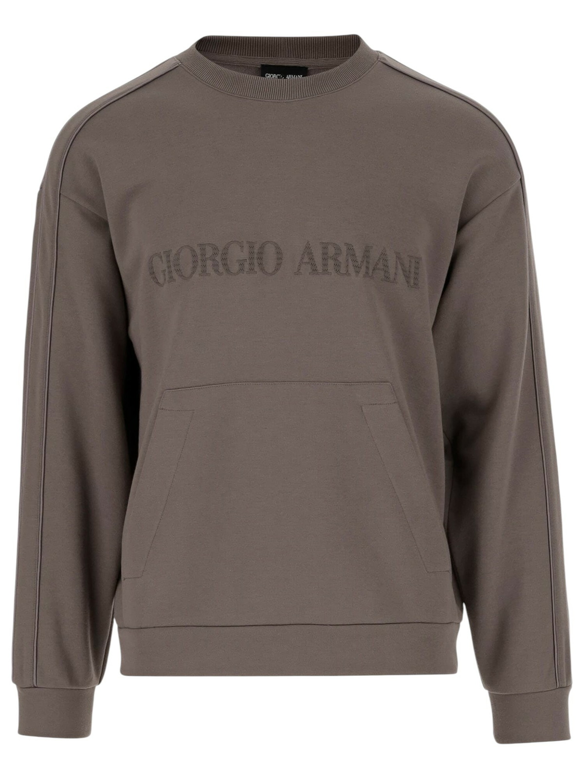 【SALE】GIORGIOARMANI ロゴ刺繍 コットンカシミヤ トレーナー Giorgio Armani Black Embroidered Sweatshirt Giorgio Armani