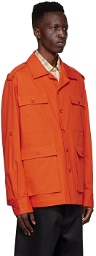 4SDESIGNS Orange Cotton Jacket