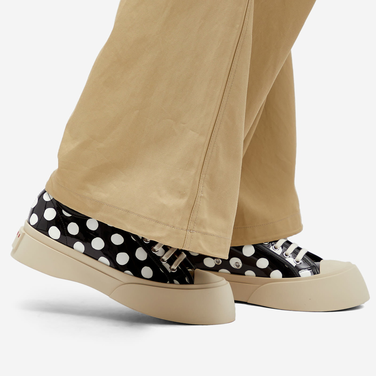 ★MARNI★ Padded Lace-up Sneakers Lily White SNZW015102P6028 White leather BigFoot 2.0 sneaker | Marni