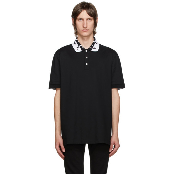 Photo: Versace Black Jacquard Logo Polo