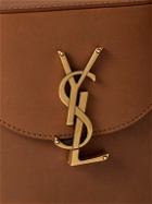 SAINT LAURENT - June Logo-Embellished Leather Messenger Bag