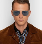 Gucci - Aviator-Style Gold-Tone and Tortoiseshell Acetate Sunglasses - Gold