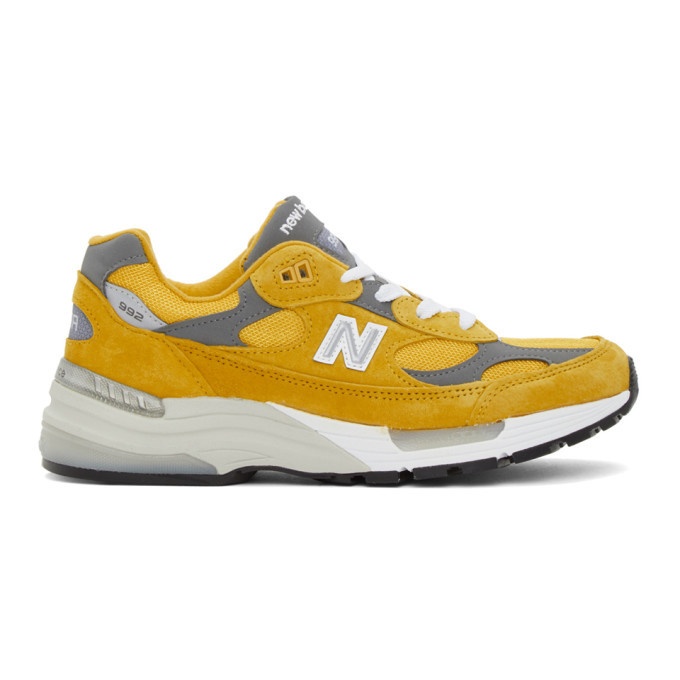 Photo: New Balance Yellow and Grey Made In US 992 Sneakers