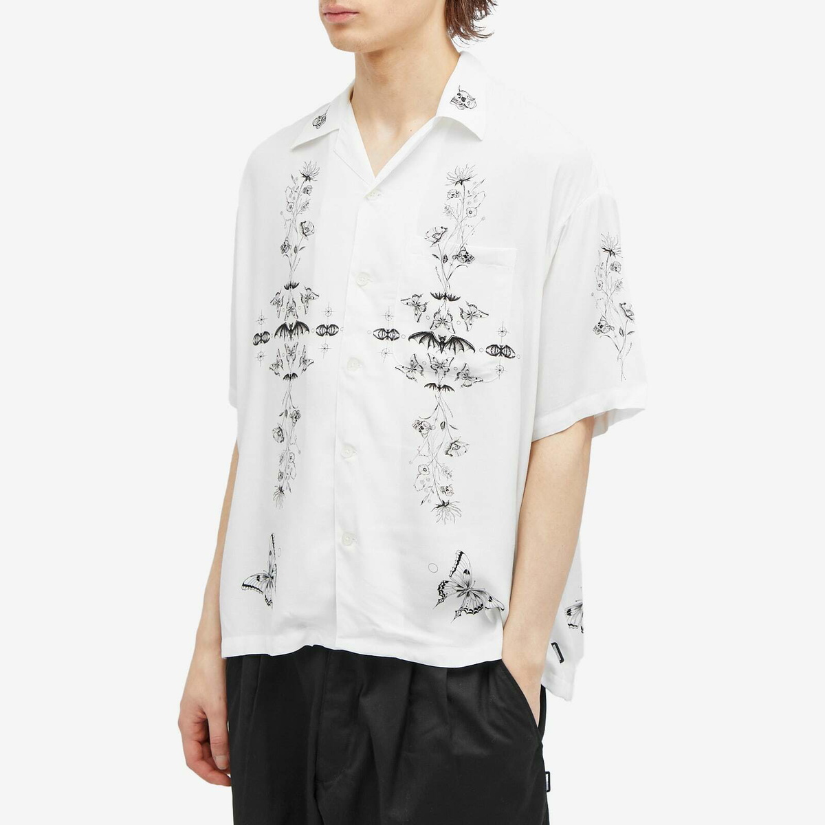 Neighborhood Men's Nh × Dr Woo . Hawaiian Shirt Ss in White