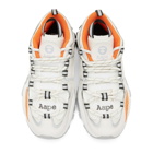 AAPE by A Bathing Ape White and Orange Dimension Sneakers