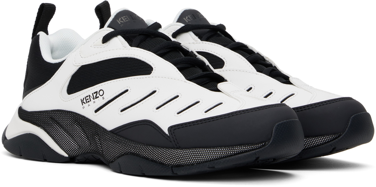 Kenzo White & Black Kenzo Paris X-Trainer Sneakers Kenzo