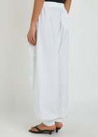 Rohe Crinkled Effect Balloon-leg Cotton-blend Trousers White