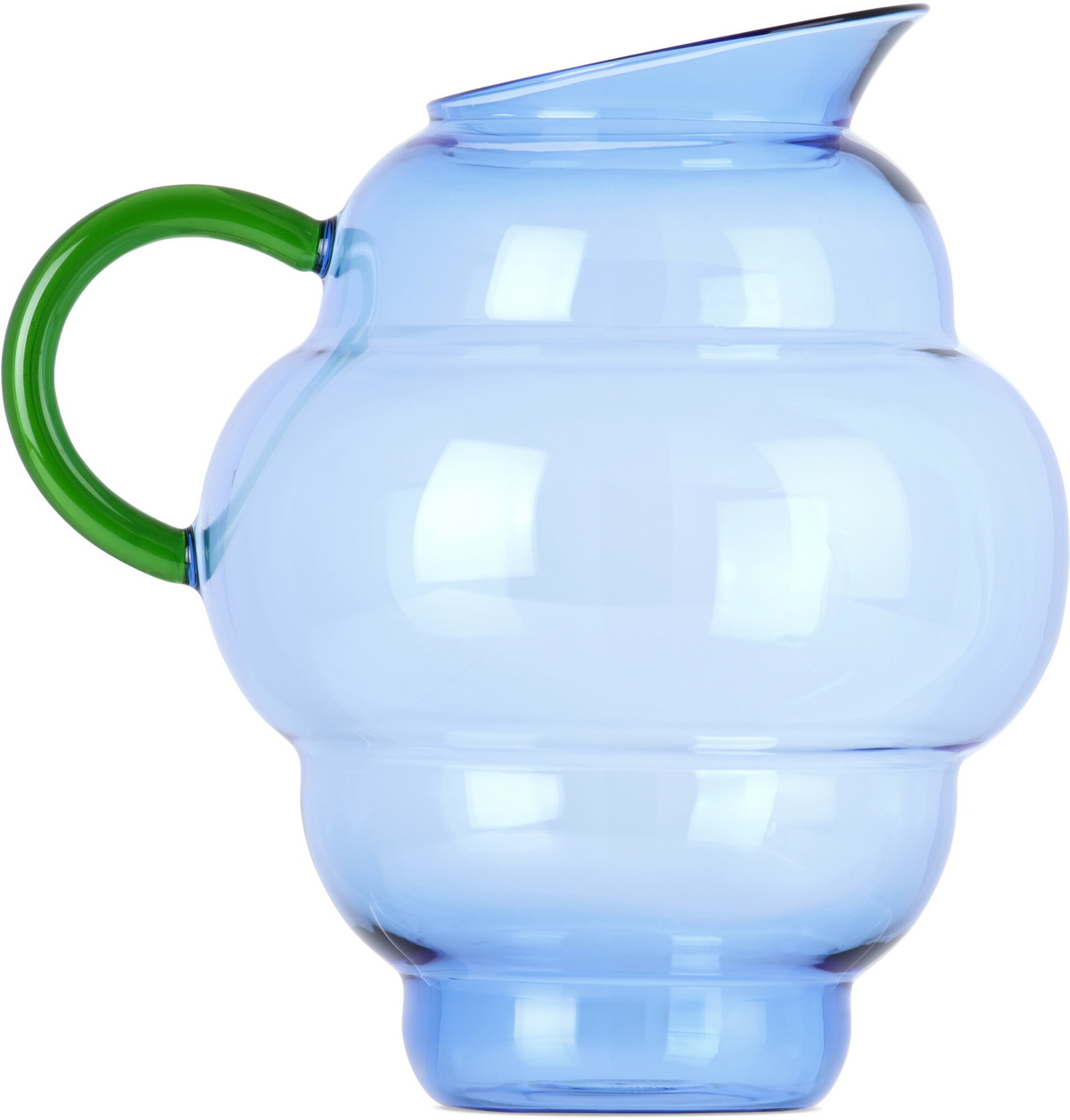 POLSPOTTEN Blue & Green Mizu Kiri Pitcher