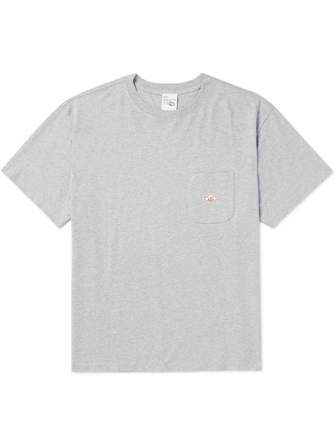 Nudie Jeans - Leffe Logo-Appliquéd Cotton-Jersey T-Shirt - Gray