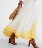 Zimmermann Golden embroidered linen maxi dress