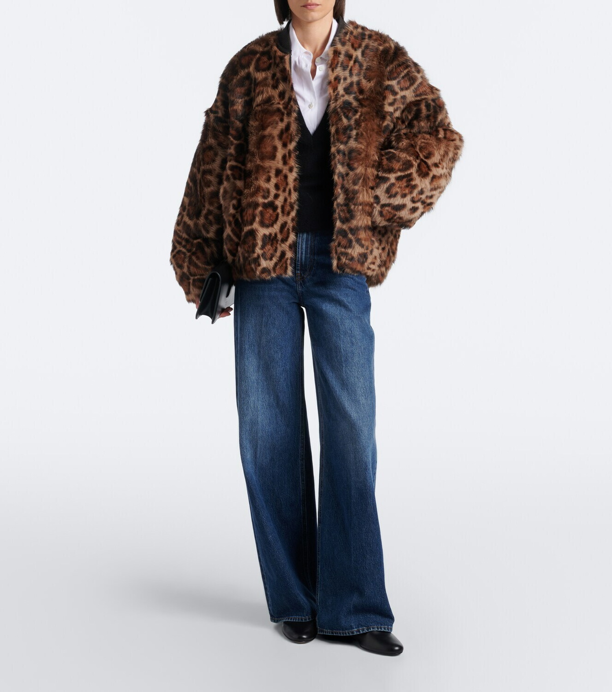 Arma Violet reversible shearling bomber jacket