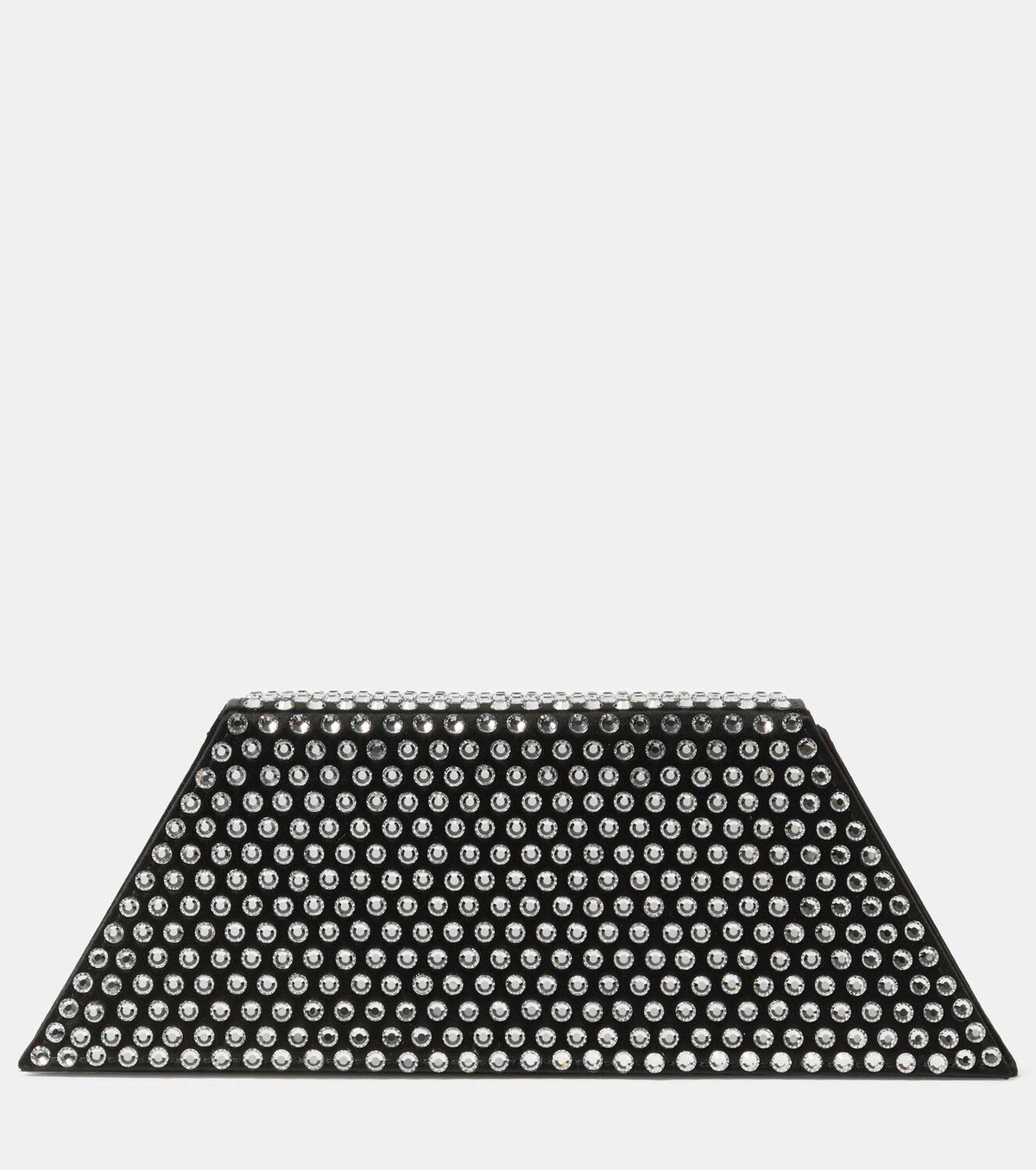 Amina Muaddi Superamini Yigit embellished satin clutch
