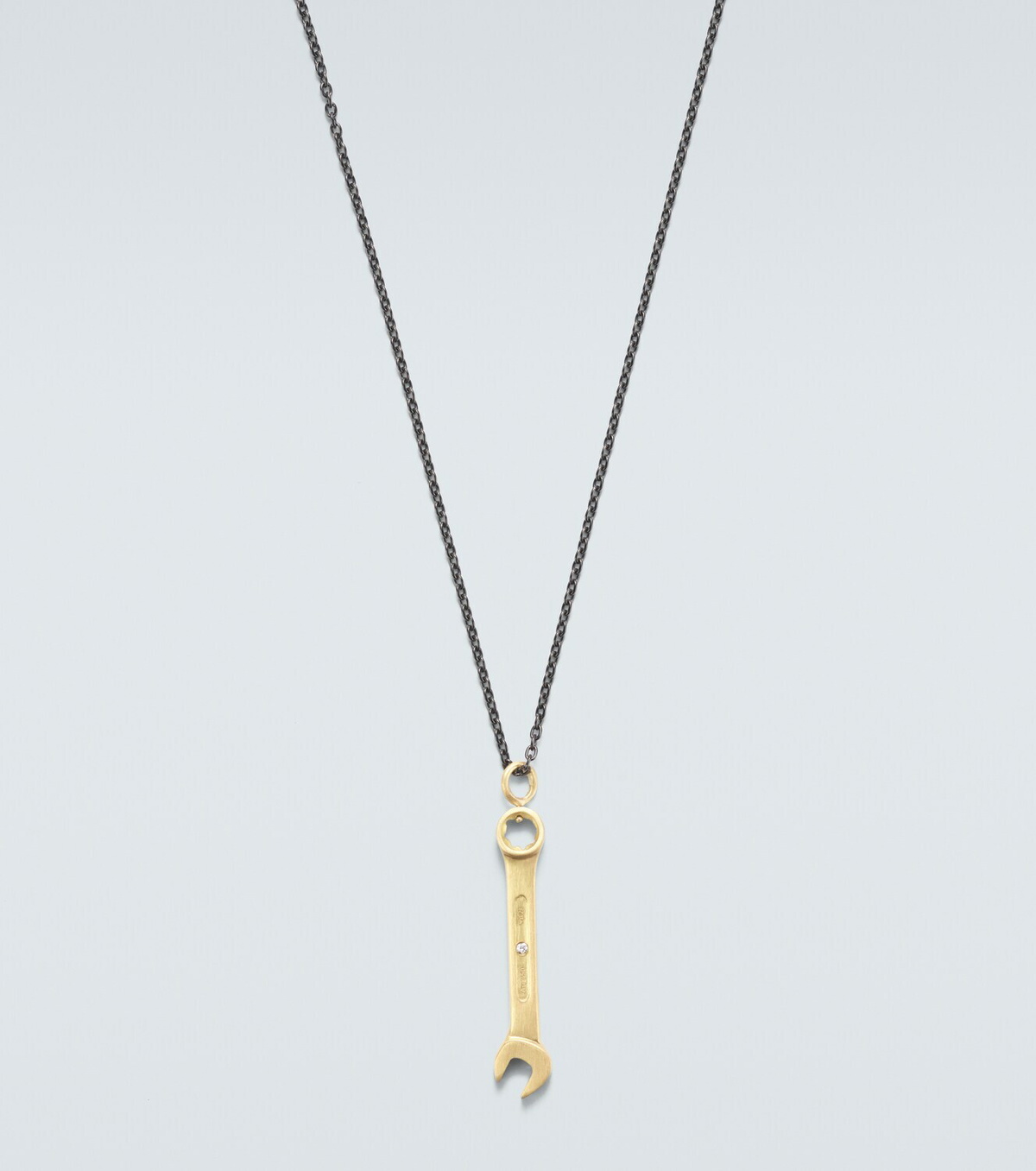 Ileana Makri Divine Mechanics 18kt gold pendant necklace with diamonds