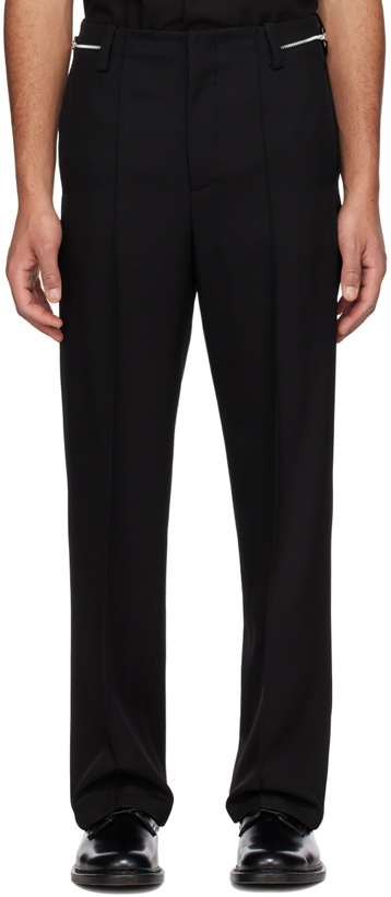 Photo: Solid Homme Black Zip Tab Trousers