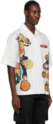 GCDS White One Piece Edition Straw Hat Crew Shirt