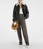 Bottega Veneta High-rise wool-blend wide-leg pants