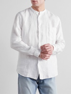 Hartford - Premium Pat Grandad-Collar Linen Shirt - White