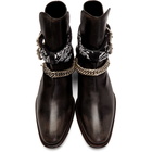 Amiri Black Bandana Buckle Boots