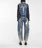 Ganni - Metallic denim vest