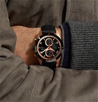 Montblanc - TimeWalker Automatic Chronograph 43mm 18-Karat Red Gold, Ceramic and Leather Watch - Black