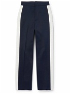 Alexander McQueen - Straight-Leg Striped Cotton-Twill Trousers - Blue