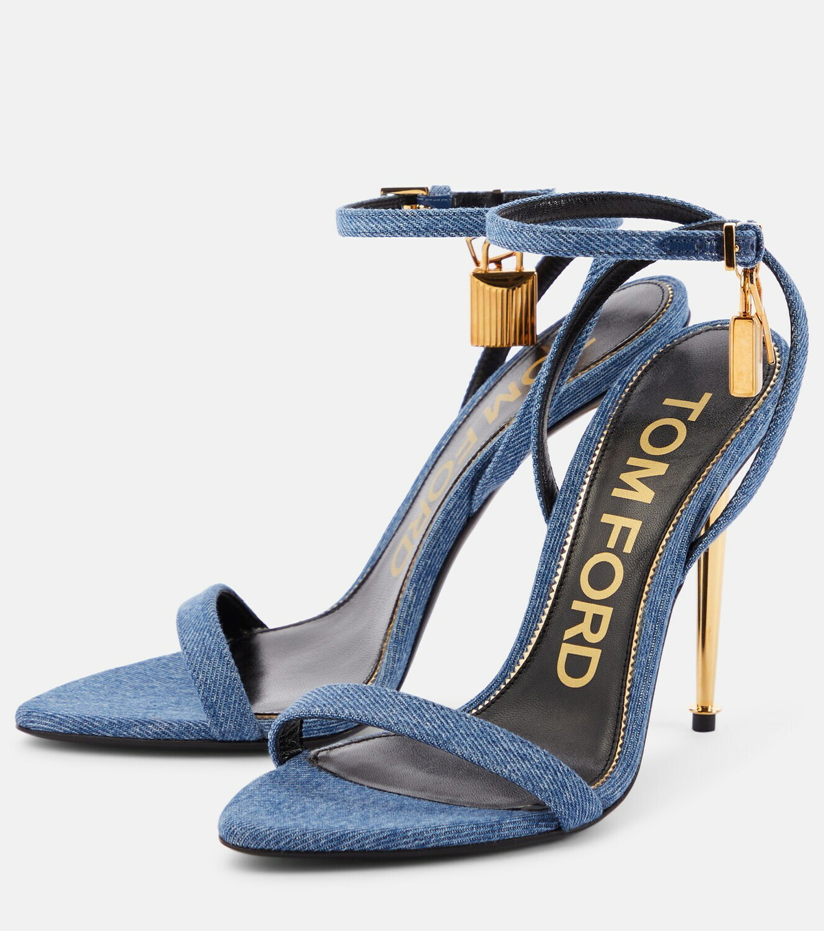 Tom Ford Padlock denim sandals