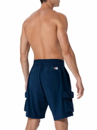 MC2 Saint Barth Navy Blue Technic Fabric Bermuda Shorts Deck