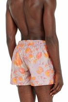 Diesel Metallic swim shorts with floral print - Swim shorts - Man -