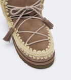 Mou 18 shearling-lined suede lace-up boots