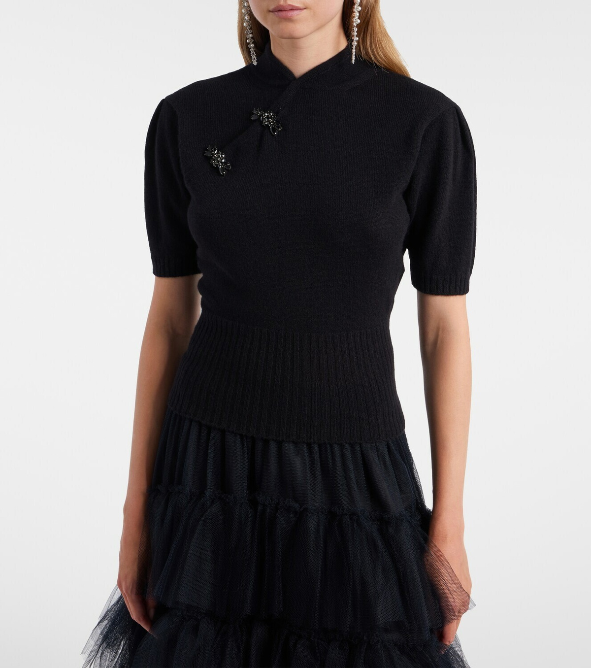 Simone Rocha Embellished cashmere sweater