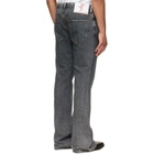 COÛT DE LA LIBERTÉ Black Jimmy Ecru Twill Flare Jeans