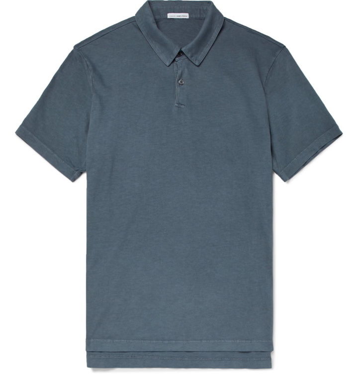 Photo: James Perse - Slim-Fit Supima Cotton-Jersey Polo Shirt - Blue