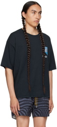 Rhude SSENSE Exclusive Black '02' T-Shirt
