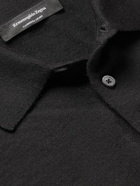 ERMENEGILDO ZEGNA - Cashmere and Silk-Blend Polo Shirt - Black
