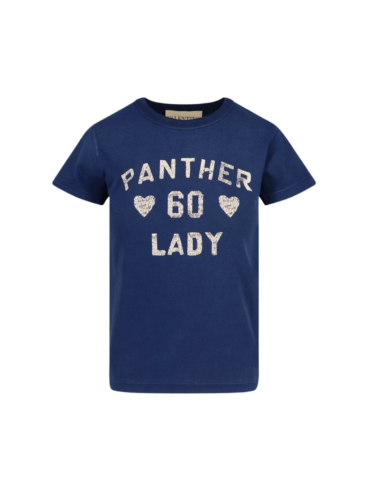 Tシャツ・カットソー VALENTINO Embroidered cotton t-shirt (6B3MG24P961 AS0) Valentino - Striped T-shirt with logo | Exclusive Designer