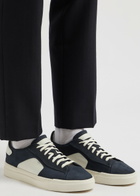 Santoni Darts Panelled Nubuck Sneakers Blue And White