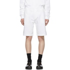 Kenzo White Nylon and Jersey Shorts